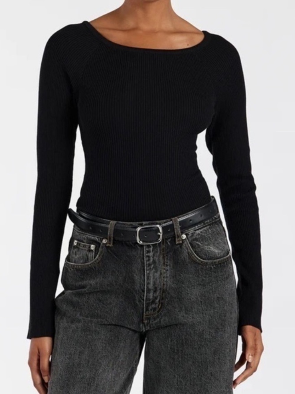 Dissh Black Long Sleeve Top